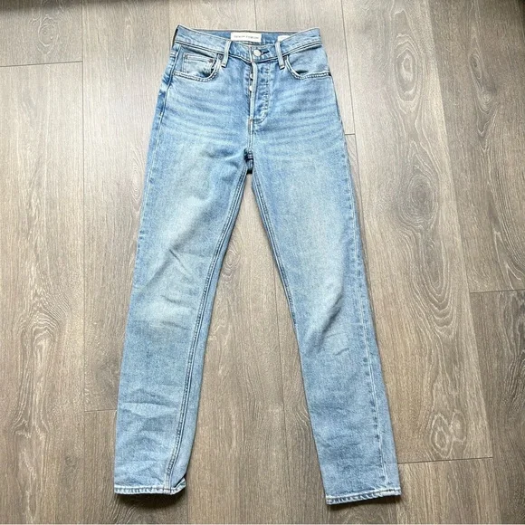 Aritzia Denim Forum The Yoko High Rise Slim Skinny Jeans High Waist Light Wash - Picture 2 of 15